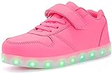 Ansel-UK Unisex Kinder LED Schuhe 7 Farbe USB Aufladen LED Leuchtend Outdoor Sportschuhe Low Top Atmungsaktives Ultraleicht Laufschuhe Gymnastik Turnschuhe FÃ¼r MÃ¤dchen Jungen