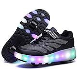 Nonbrand Junge MÃ¤dchen Schuhe Kinderschuhe mit Rollen LED Leuchtend Doppelrad schuheltraleicht Outdoor Schuhe 7 Farbe Farbwechsel RÃ¤dern Gymnastik Sneaker