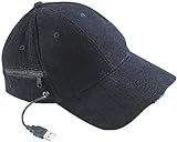 infactory LED Basecap: LED-Baseball-Cap mit 2 wiederaufladbaren Mini-Akkus (Basecap mit Licht)